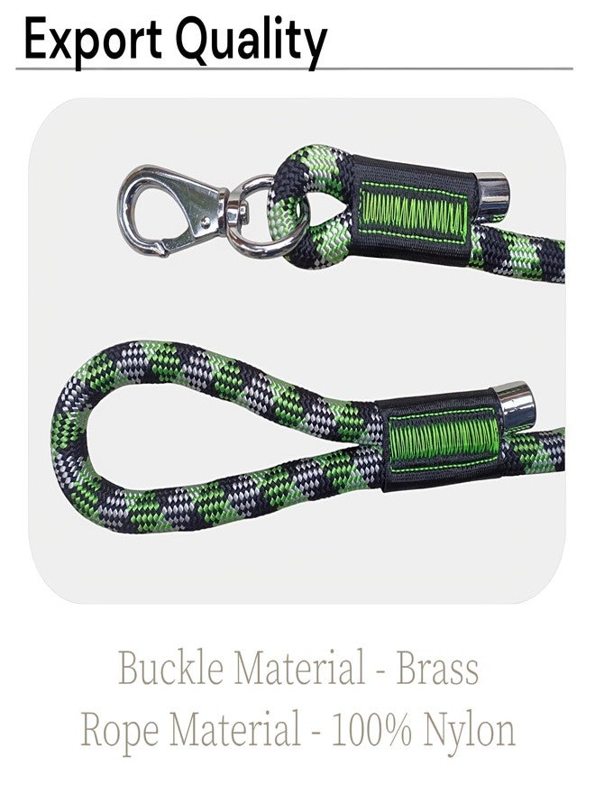 Petlicious & More® (Size - 20mm, Length - 5ft, Color - Green & Black) Heavy Duty Mountain Rope Leash for Large & Giant Breed Dogs - Image 2